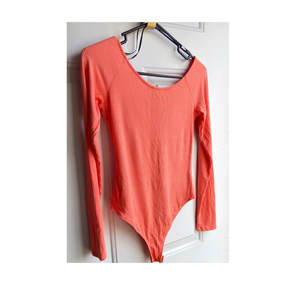 Forever 21 / Coral Bodysuit / Long Sleeve / Tight